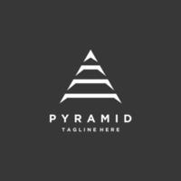 piramide logo design modello vettore icona