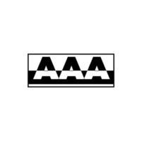 aaa lettere monogramma. aaa tipografia. un' nero e bianca logo. vettore