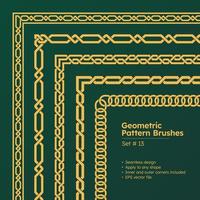 impostato di modello spazzole greco geometrico frontiere design vettore