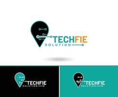 tecnologia - logo vettoriale per l'identità aziendale. segno di chip astratto. rete, illustrazione del concetto di tecnologia Internet. elemento di design