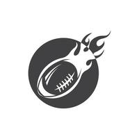 Rugby palla icona vettore illustrazione design