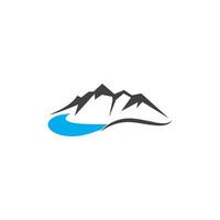 alto montagna icona logo vettore illustrazione design