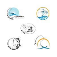 pesca logo icona vettore illustrazione