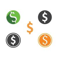 i soldi logo icona vettore illustrazione