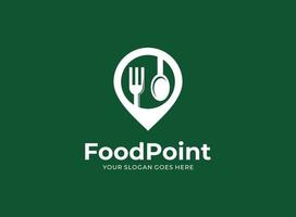 vettore logo design modello ristorante Pinpoint