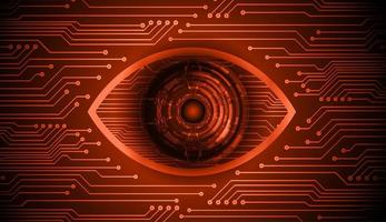 moderno sicurezza informatica tecnologia sfondo con occhio vettore