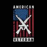 Stati Uniti d'America esercito maglietta design vettore