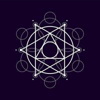 mistico sacro cartello isolato Magia geometrico forma vettore