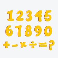 matematica numeri e simboli vettore illustrazione
