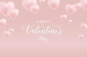 felice sfondo di san valentino, banner di san valentino per amore vettore