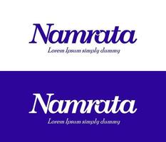 namrata nome lettering icona vettore