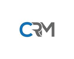 lettera crm professionale logo design concetto elegante vettore modello.