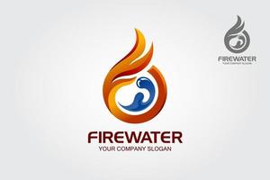 fuoco acqua vettore logo illustrazione. logo modello un' blu acqua e rosso fuoco simbolo, che rappresentano il elementi.