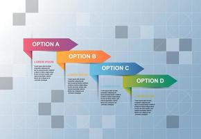 infografica passo opzione vettore