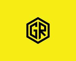 gr rg logo design vettore modello