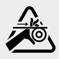mano groviglio cintura e rulli simbolo segno, illustrazione vettoriale, isolato su sfondo bianco etichetta .eps10 vettore