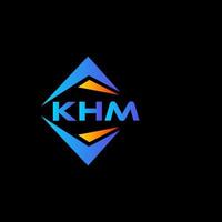 khm astratto tecnologia logo design su nero sfondo. khm creativo iniziali lettera logo concetto. vettore