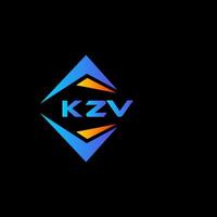 kzv astratto tecnologia logo design su nero sfondo. kzv creativo iniziali lettera logo concetto. vettore