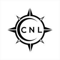 cnl astratto tecnologia cerchio ambientazione logo design su bianca sfondo. cnl creativo iniziali lettera logo. vettore