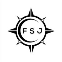 fsj astratto tecnologia cerchio ambientazione logo design su bianca sfondo. fsj creativo iniziali lettera logo. vettore