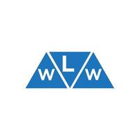 lww astratto iniziale logo design su bianca sfondo. lww creativo iniziali lettera logo concetto. vettore
