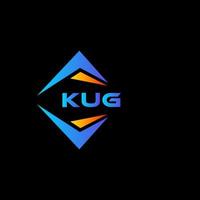 kug astratto tecnologia logo design su nero sfondo. kug creativo iniziali lettera logo concetto. vettore