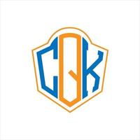 qk astratto monogramma scudo logo design su bianca sfondo. qk creativo iniziali lettera logo. vettore