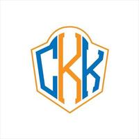 ckk astratto monogramma scudo logo design su bianca sfondo. ckk creativo iniziali lettera logo. vettore