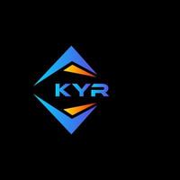 Kyr astratto tecnologia logo design su nero sfondo. Kyr creativo iniziali lettera logo concetto. vettore