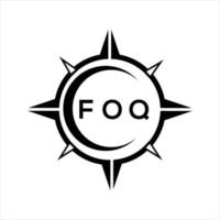 foq astratto tecnologia cerchio ambientazione logo design su bianca sfondo. foq creativo iniziali lettera logo. vettore