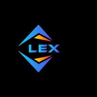 lex astratto tecnologia logo design su nero sfondo. lex creativo iniziali lettera logo concetto. vettore