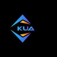 kua astratto tecnologia logo design su nero sfondo. kua creativo iniziali lettera logo concetto. vettore