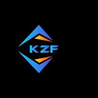 kzf astratto tecnologia logo design su nero sfondo. kzf creativo iniziali lettera logo concetto. vettore