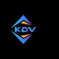 kdv astratto tecnologia logo design su nero sfondo. kdv creativo iniziali lettera logo concetto. vettore