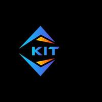 kit astratto tecnologia logo design su nero sfondo. kit creativo iniziali lettera logo concetto. vettore
