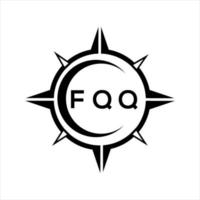 fqq astratto tecnologia cerchio ambientazione logo design su bianca sfondo. fqq creativo iniziali lettera logo. vettore