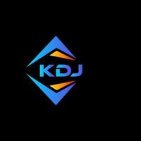 kdj astratto tecnologia logo design su nero sfondo. kdj creativo iniziali lettera logo concetto. vettore