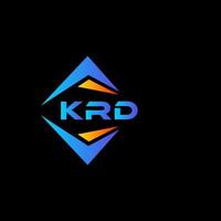 krd astratto tecnologia logo design su nero sfondo. krd creativo iniziali lettera logo concetto. vettore