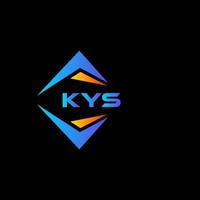 kys astratto tecnologia logo design su nero sfondo. kys creativo iniziali lettera logo concetto. vettore