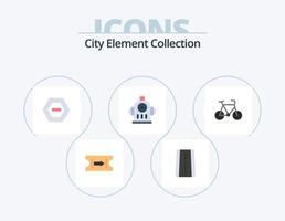 città elemento collezione piatto icona imballare 5 icona design. . sport. meno. bicicletta. acqua vettore