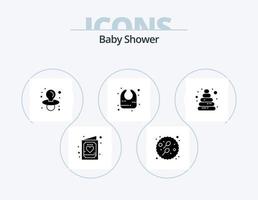bambino doccia glifo icona imballare 5 icona design. giocattolo. bambino. sperma. infante. bambino vettore