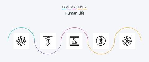 umano linea 5 icona imballare Compreso h. umano. umano. accessibilità. foto vettore