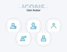 utente blu icona imballare 5 icona design. . utente. utente. profilo. personale vettore