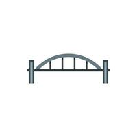 ponte con arcuato ringhiera icona, piatto stile vettore