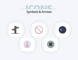 simboli e frecce piatto icona imballare 5 icona design. . direzione. direzione. sinistra. fermare vettore