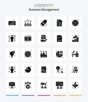 creativo attività commerciale gestione 25 glifo solido nero icona imballare come come attività commerciale opportunità. obiettivi. gestione. attività commerciale. attività commerciale carta vettore