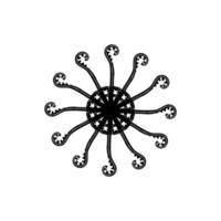 cerchio sagomato fatto a partire dal felce pianta silhouette composizione. moderno contemporaneo mandala per logo, ornato, decorazione o grafico design. vettore illustrazione