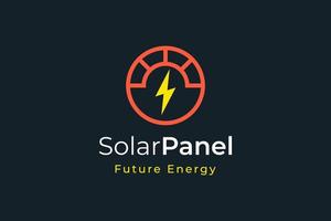 solare pannello energia logo con semplice e moderno forma per elettricità produzione e installazione azienda vettore