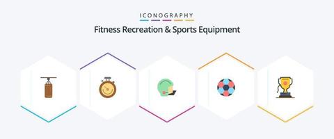 fitness ricreazione e gli sport attrezzatura 25 piatto icona imballare Compreso realizzazione. calcio. americano. calcio. protettivo vettore