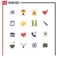 16 creativo icone moderno segni e simboli di forno cuore idea freccia premio nastro modificabile imballare di creativo vettore design elementi